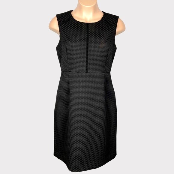 J Crew Womens Plus Black Portfolio Sleeveless Sheath Dress Pockets size 16 - Picture 1 of 11